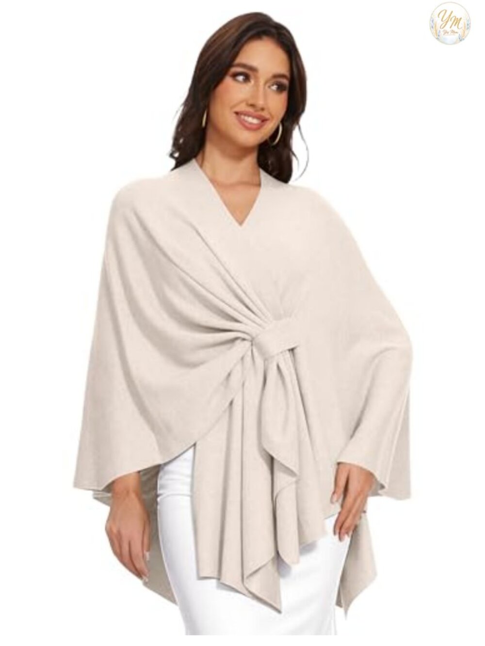 Elegant Poncho Shawl Wrap Buttery Soft Viscose Blend